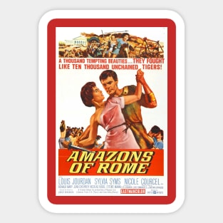 Vintage Movie Poster - Amazons of Rome Sticker